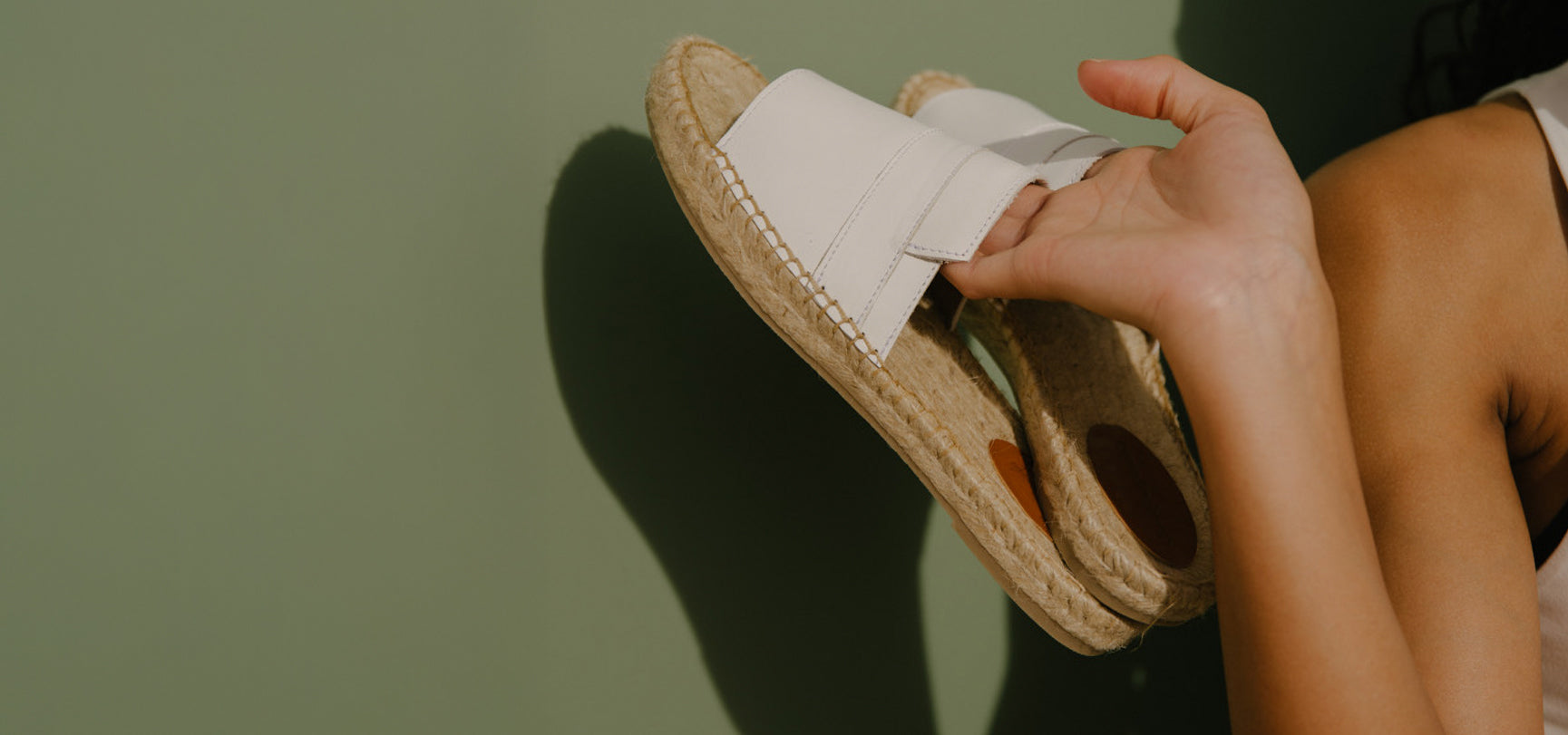Manfield leren espadrilles met sleehak zwart Manfield leren espadrilles met sleehak zwart